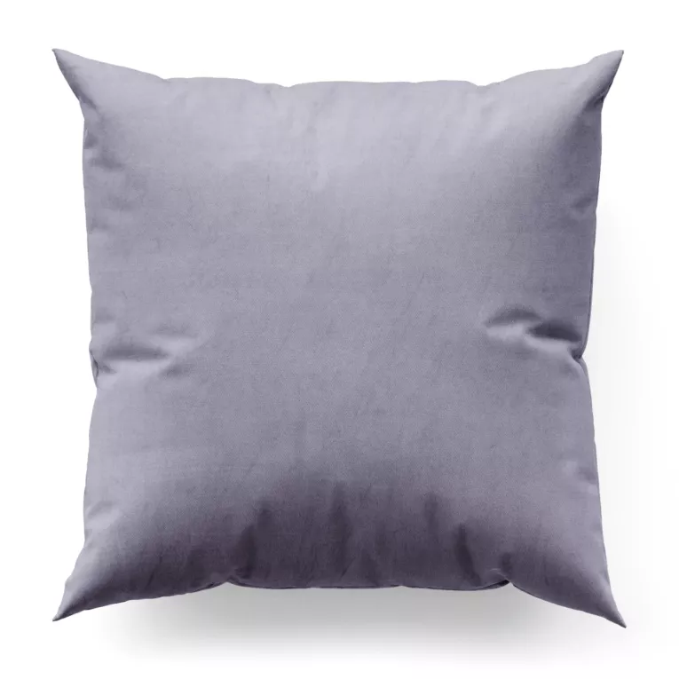 Poszewka szyta liliowa z miękkiej półmatowej tkaniny welwetowej