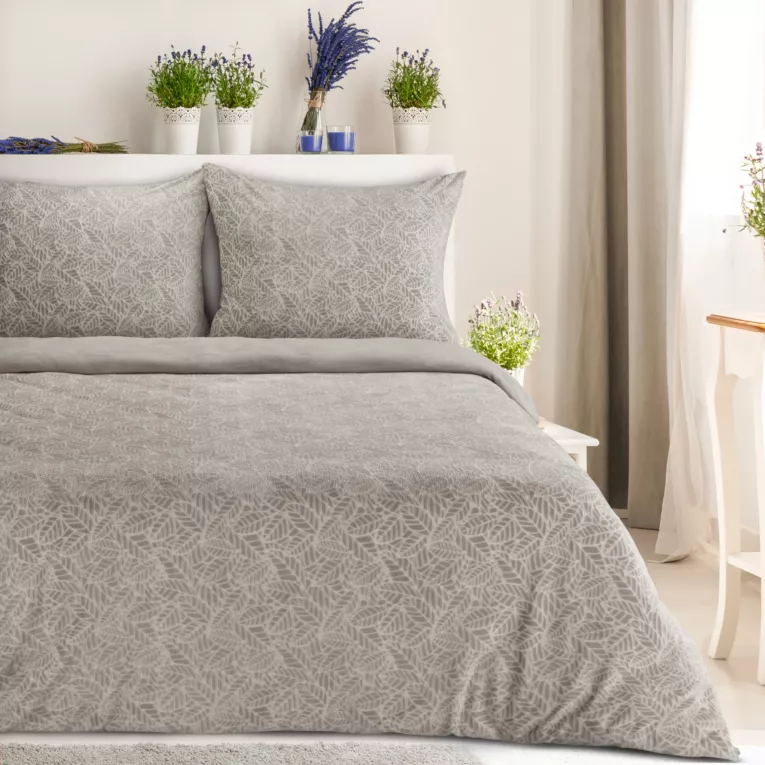 Pościel 160x200 cm z polaru kolor beżowy, kremowy z wytłaczanym wzorem FLANO