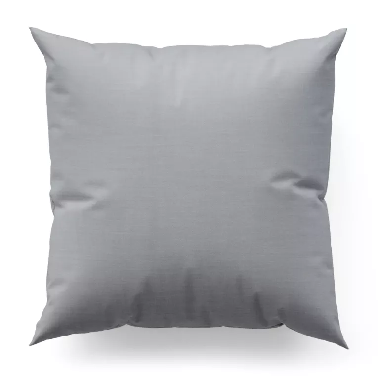 Poszewka szyta srebrna z miękkiej tkaniny o naturalnym splocie w stylu ekologicznym