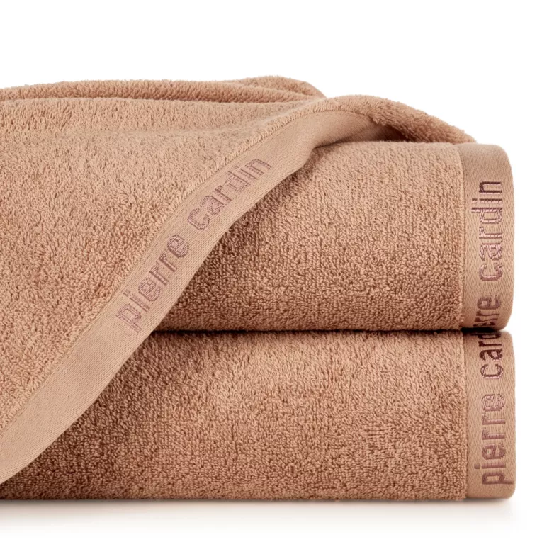 Ręcznik kąpielowy 50x90 cm bawełniany kolor pudrowy z żakardową bordiurą 430 g/m2 EVI Pierre Cardin