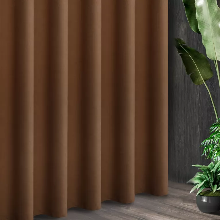 Tkanina zasłonowa ADORE gładka i miękka w dotyku o welurowej strukturze