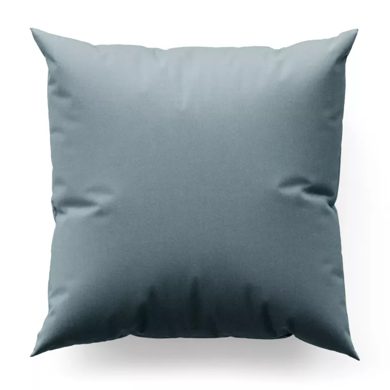 Poszewka szyta niebieska z gładkiej tkaniny typu dimout