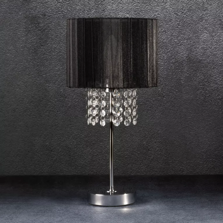 Lampka dekoracyjna stołowa MILEN zdobiona kryształkami
