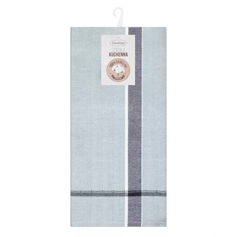 Ściereczka kuchenna 50x70 cm bawełniana kolor błękitny,czarny 200 g/m2 OLIVIA