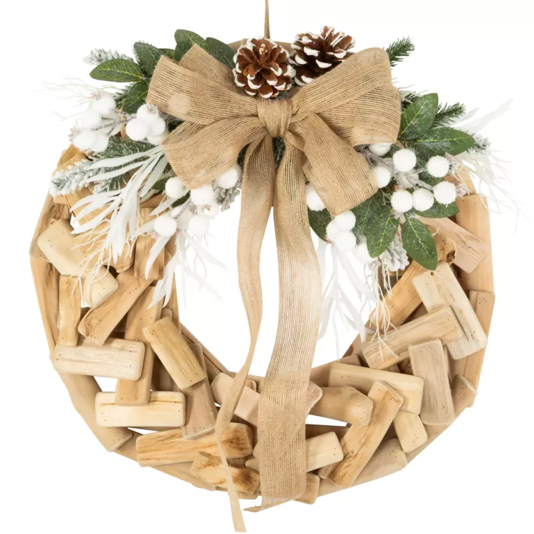 Wianek świąteczny dekoracyjny w stylu boho