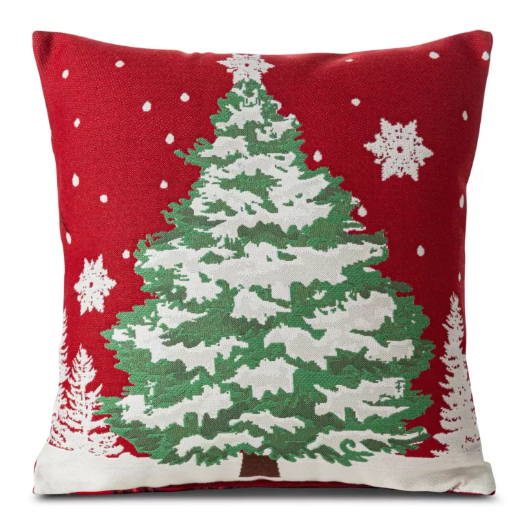 Poszewka świąteczna z żakardowym wzorem choinki