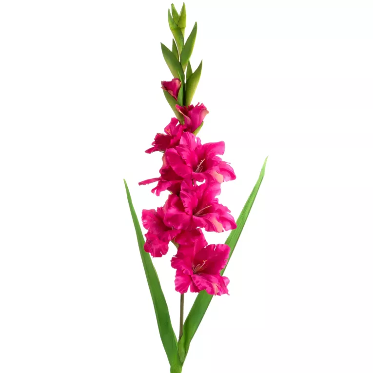 MIECZYK  kwiat sztuczny dekoracyjny z płatkami z jedwabistej tkaniny