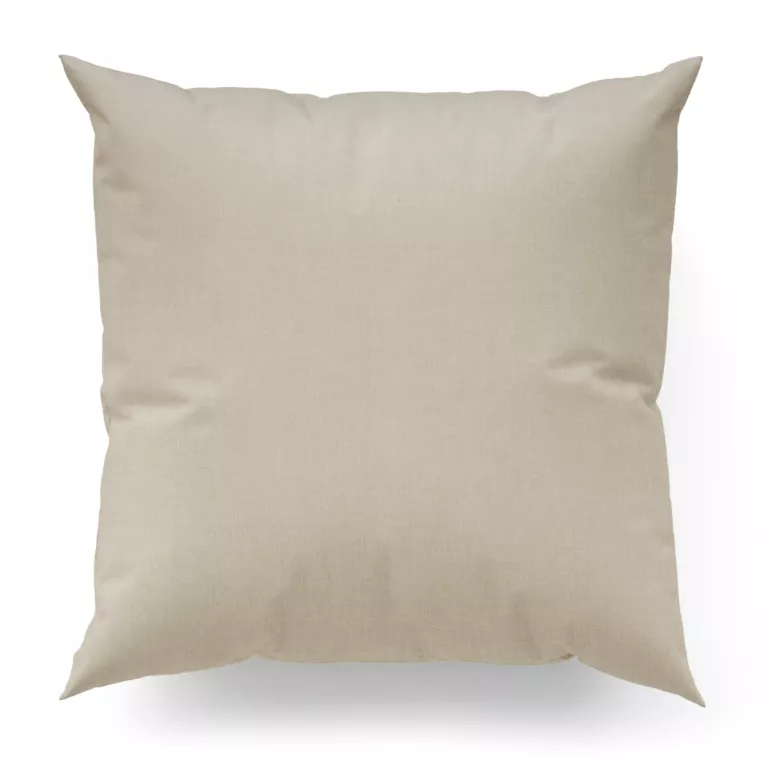 Poszewka na wymiar jasnobeżowa z tkaniny o grubym splocie