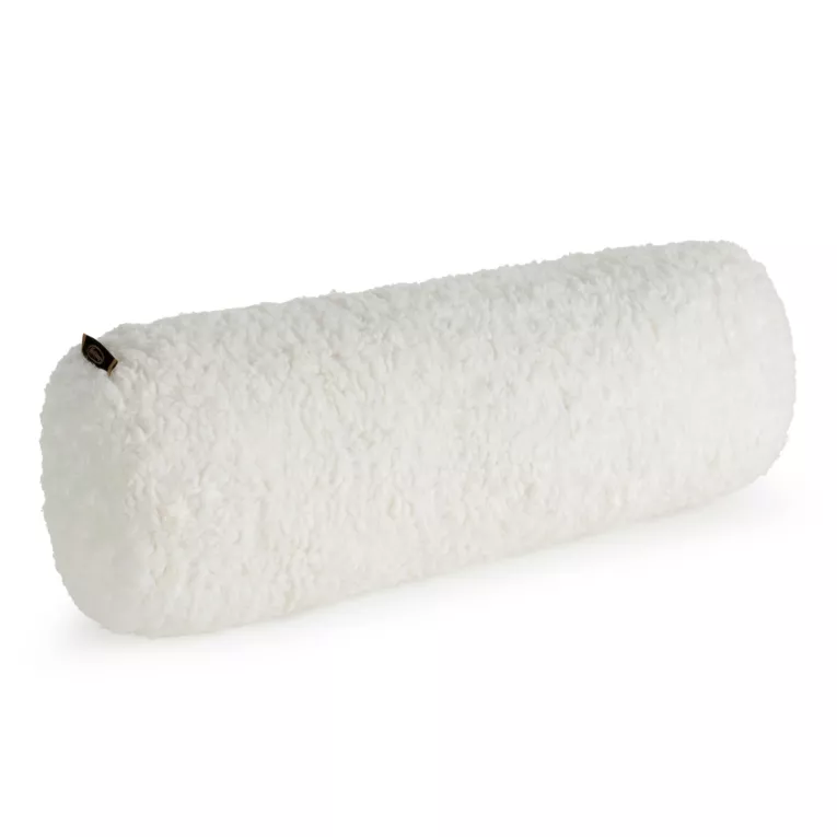 Poduszka wałek 45 x 15 cm z tkaniny typu bukla kremowa BUKLA 09