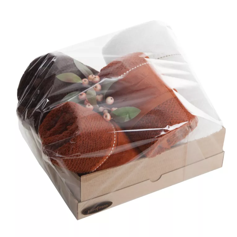 Zestaw prezentowy - 4 szt ręczników w jesiennych barwach, piękny prezent na każdą okazję