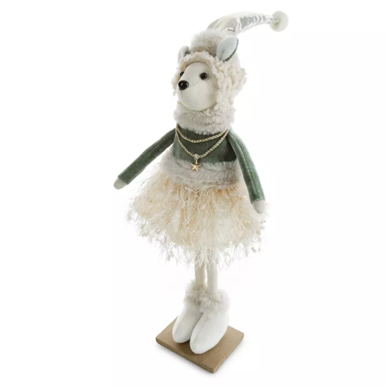 Figurka świąteczna dekoracyjna w pastelowych odcieniach