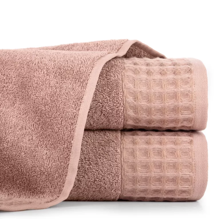 TERRA COLLECTION Ręcznik AVINION z bordiurą z trójwymiarowym wzorem wafla