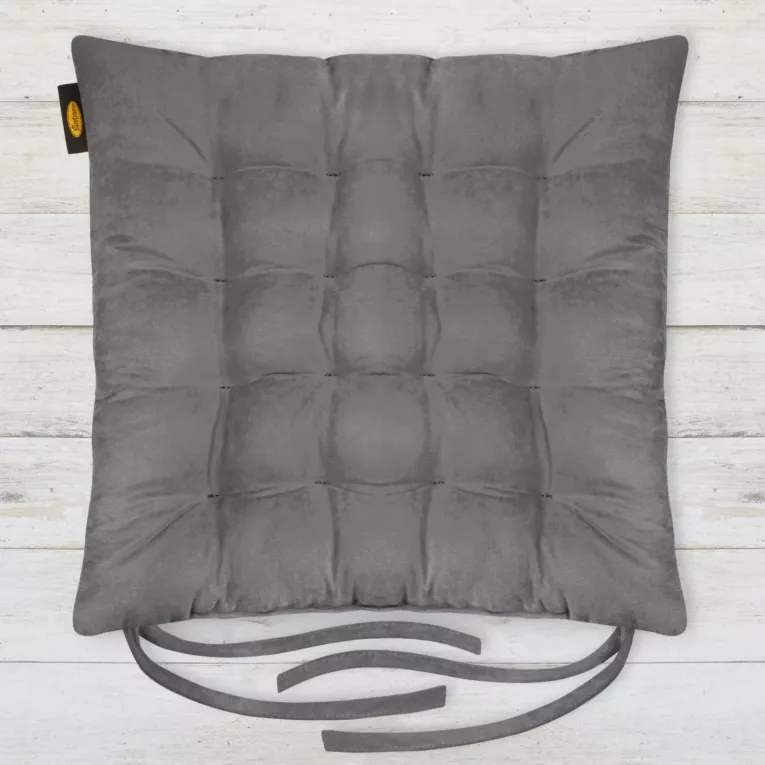 ADORE dwustronna welurowa poduszka siedziskowa na krzesło z szesnastoma pikowaniami