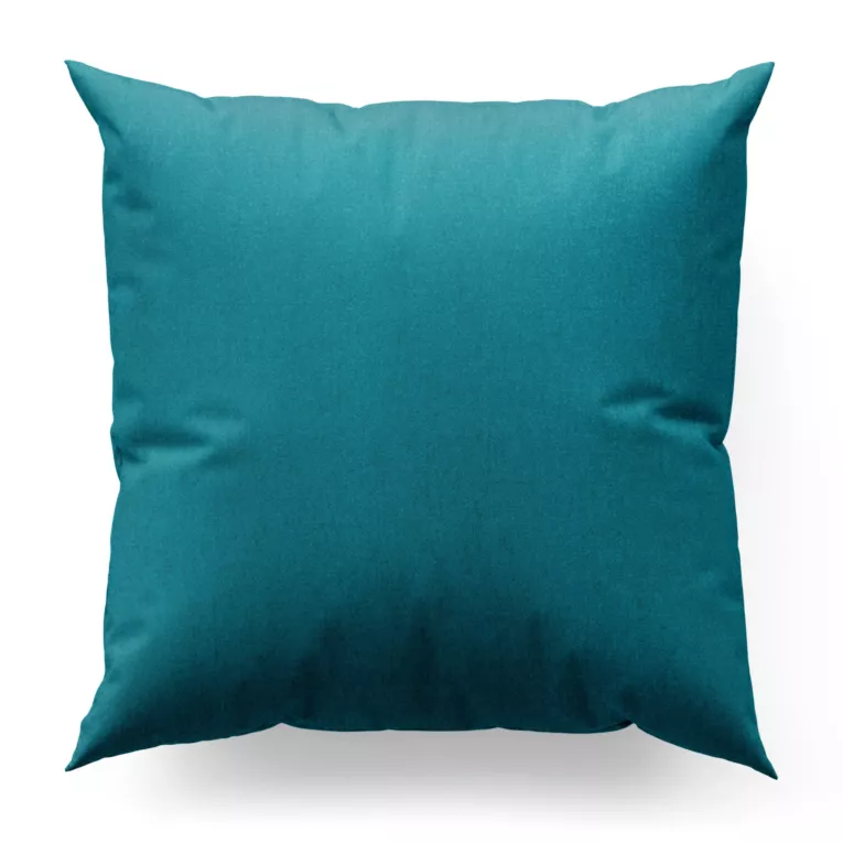 Poszewka szyta turkusowa z miękkiej tkaniny o welurowej strukturze