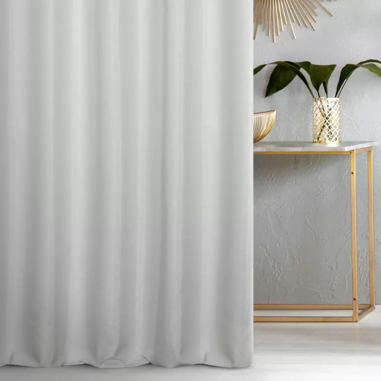 Tkanina zasłonowa gładka z naturalnym splotem z lureksową nicią