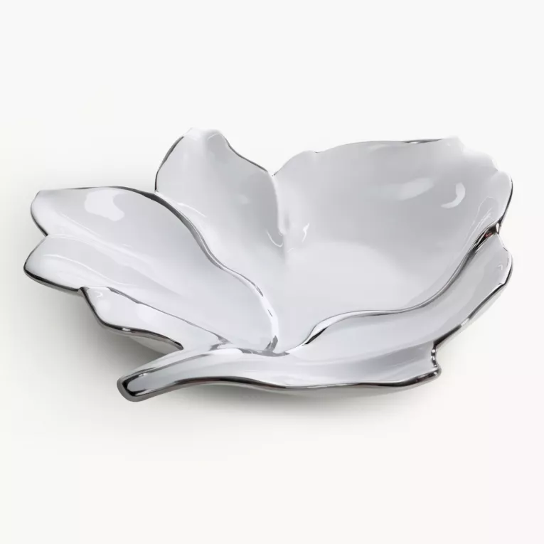 Patera dekoracyjna w kształcie liścia NERIS 01