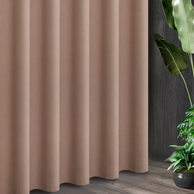 Tkanina zasłonowa ADORE gładka i miękka w dotyku o welurowej strukturze