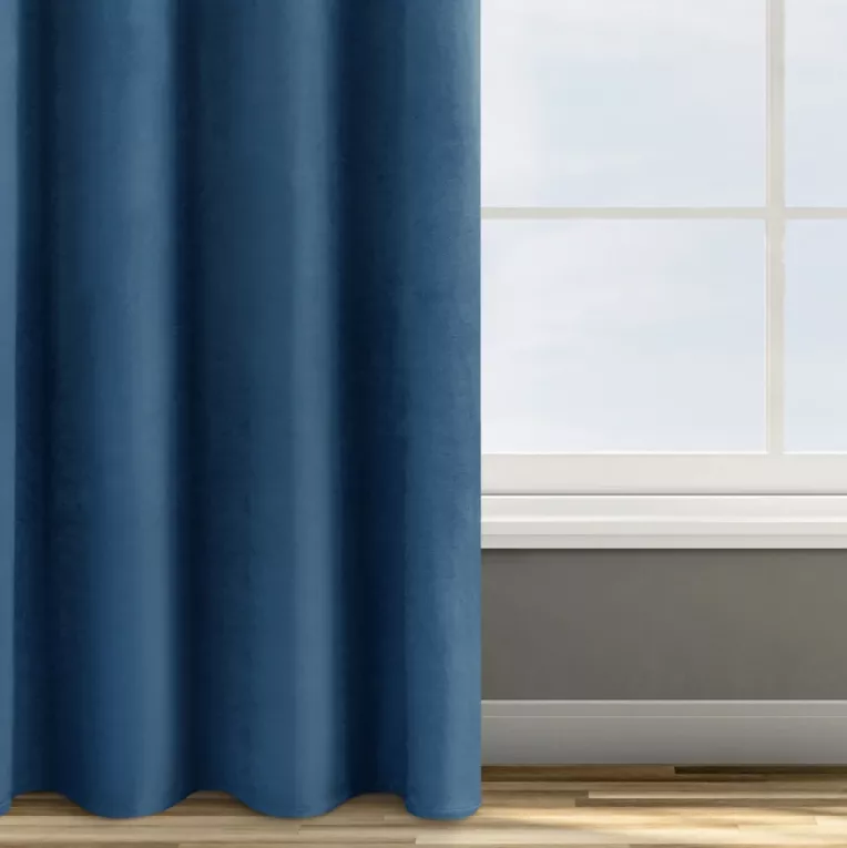 Zasłona welwetowa granatowa 140x250 cm przelotka - ROSA - Design 91