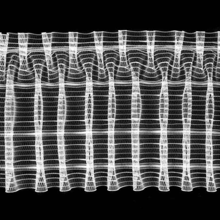 Taśma marszcząca typu SMOK do firan i zasłon, marszczenie 1:2,5