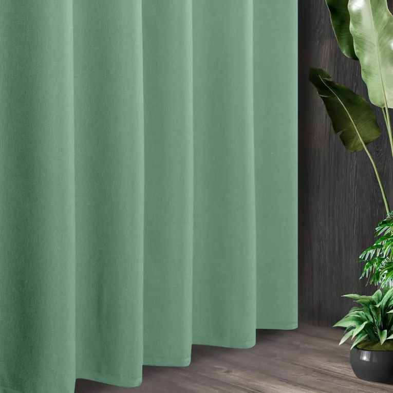 Tkanina zasłonowa zdobiona drobnym strukturalnym wzorem