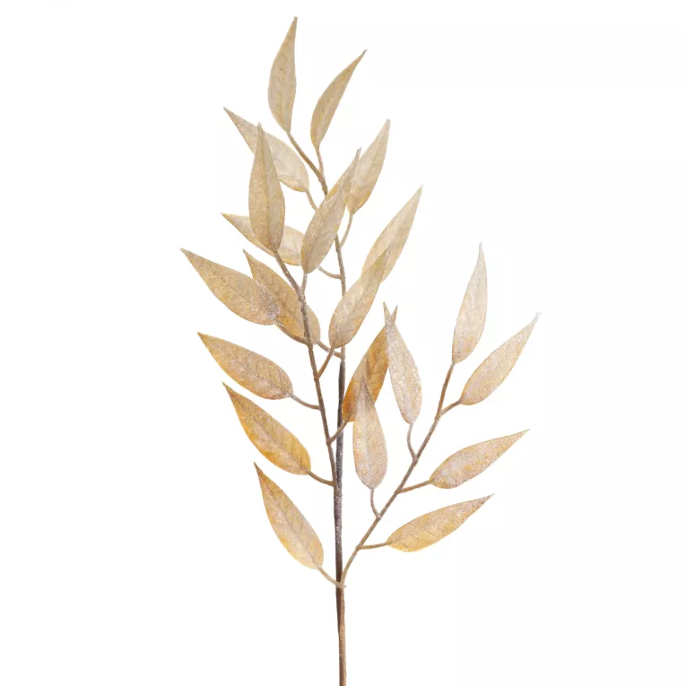 Zimowa gałązka z mrożonymi listeczkami