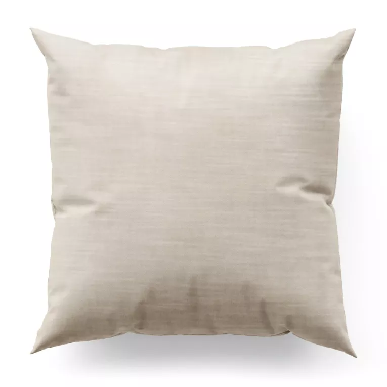 Poszewka szyta SAFARI 1 beżowa z miękkiej welwetowej tkaniny z połyskiem i poziomym prążkiem