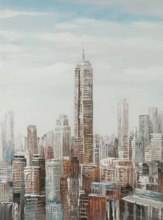 Obraz CITY ręcznie malowany na płótnie pejzaż miejski