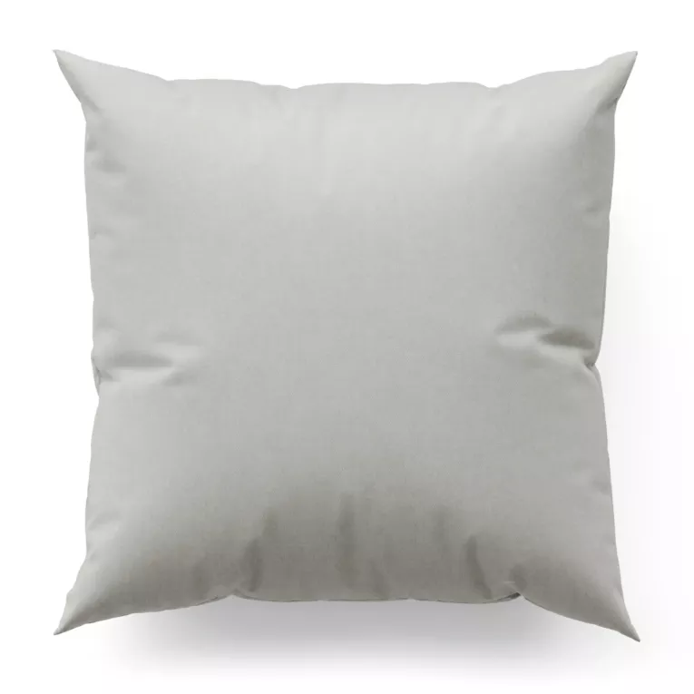 Poszewka szyta AMAYA szara z jednokolorowej gładkiej tkaniny