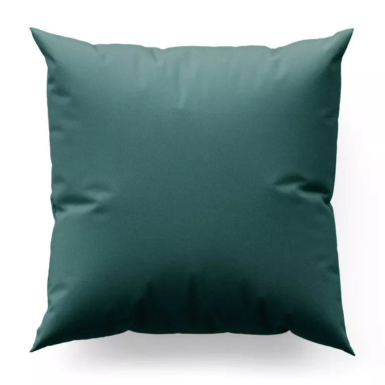 Poszewka szyta jasnoturkusowa z gładkiej tkaniny zaciemniającej typu dimout wykończona obciążnikiem