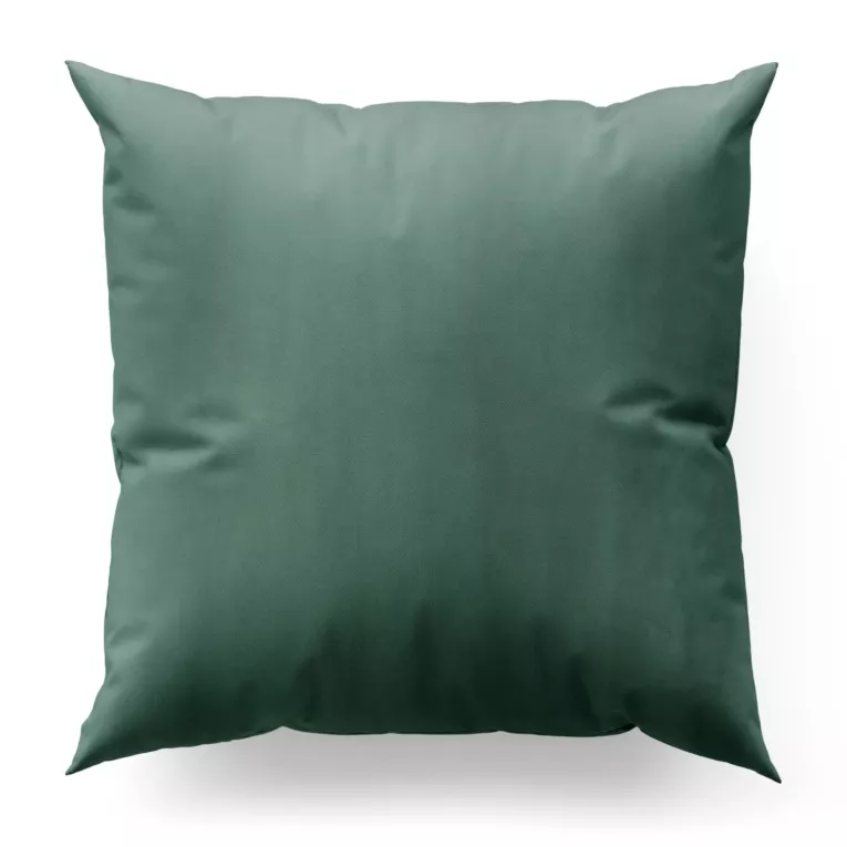 Poszewka szyta ciemnomiętowa z miękkiej półmatowej tkaniny welwetowej