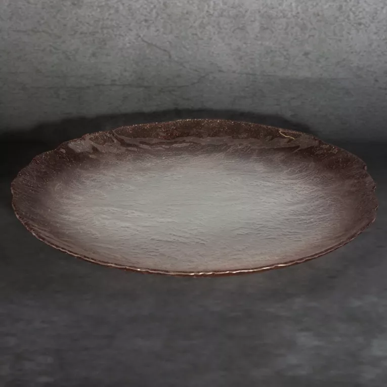 TERRA COLLECTION Patera SEVILLE ze szkła artystycznego dwukolorowa