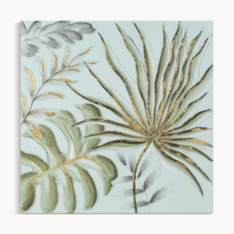 Obraz NATURE ręcznie malowane na płótnie egzotyczne liście