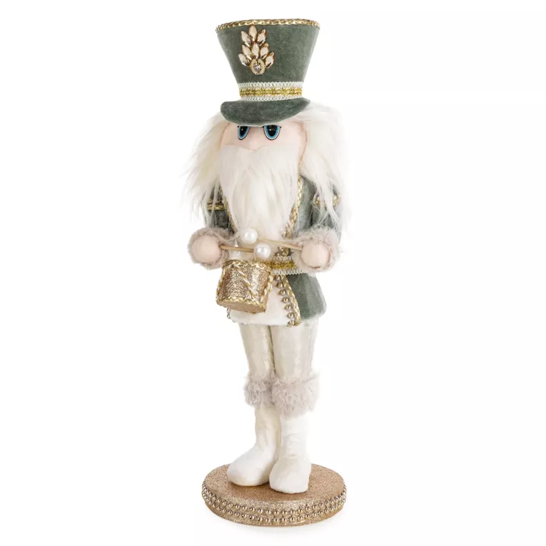 Figurka świąteczna dekoracyjna DZIADEK DO ORZECHÓW w pastelowych odcieniach