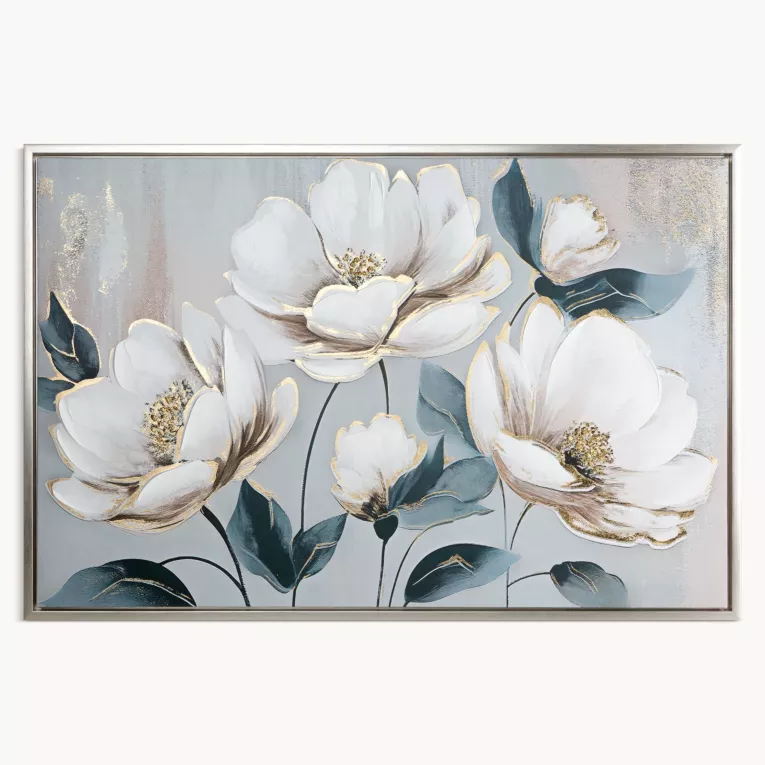 Obraz ręcznie malowany na płótnie z motywem kwiatów