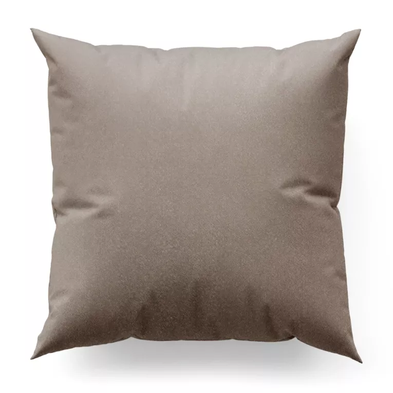 Poszewka szyta beżowo szampańska z tkaniny welwetowej z błyszczącym nadrukiem