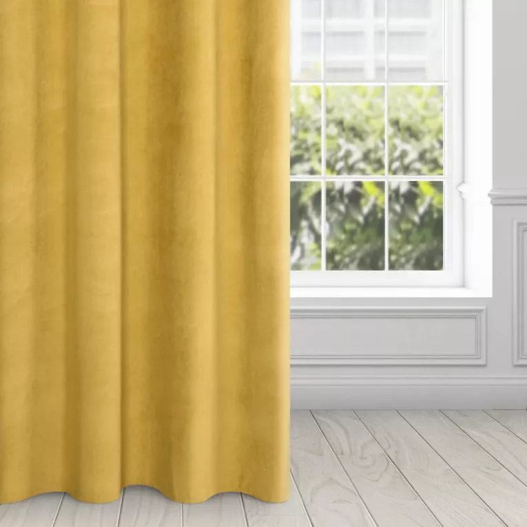 Zasłona złota z matowego welwetu 140x250 cm przelotka - MILO