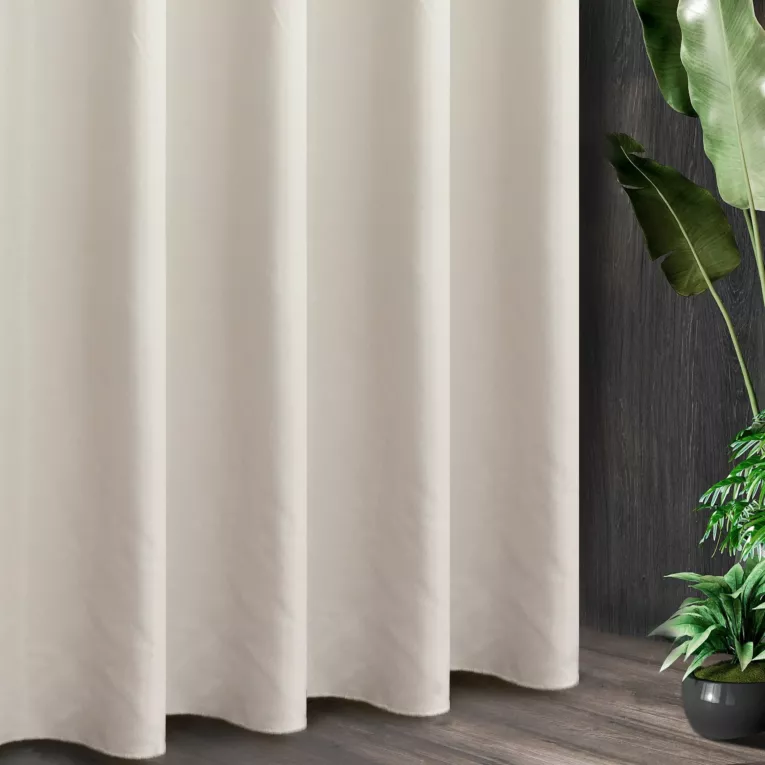 Tkanina zasłonowa z ozdobnym splotem i dodatkiem błyszczącej nici