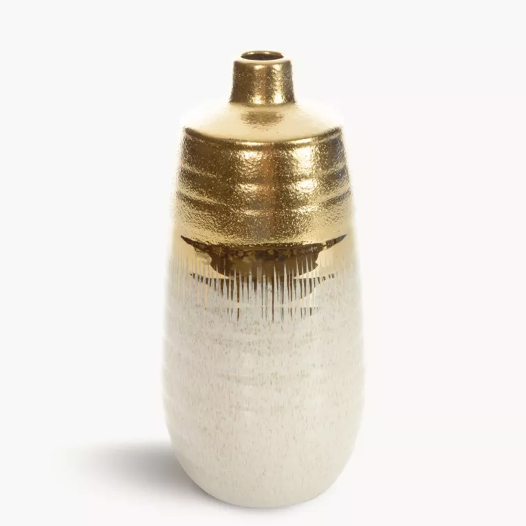 Wazon ceramiczny MAX 1 łączący fakturę granitu z lśniącą powierzchnią