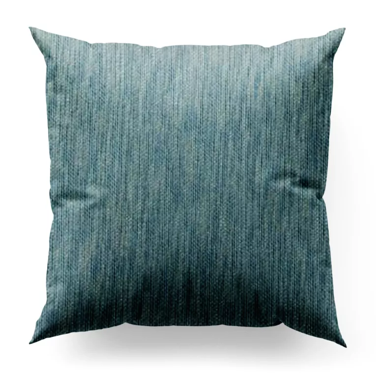 Poszewka szyta ELLEN turkusowa z grubotkanej tkaniny z efektem dwukolorowej nici i lekkim połyskiem Italissima Eva Minge