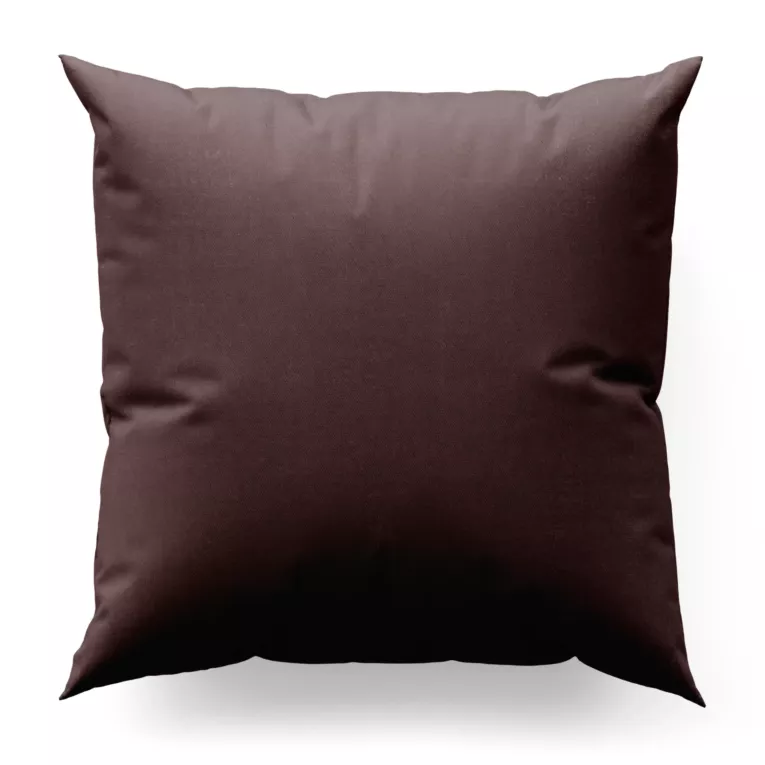 Poszewka szyta LUXOR brązowa z eleganckiej lśniącej tkaniny o drobnym splocie