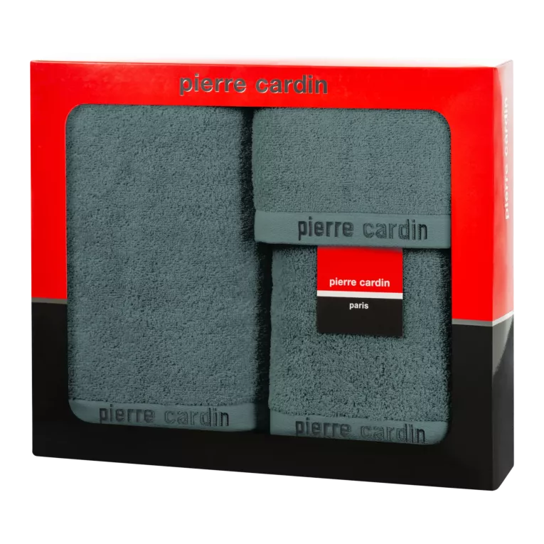 Zestaw ręczników bawełnianych na prezent 3 szt kolor ciemno miętowy 430 g/m2 EVI Pierre Cardin