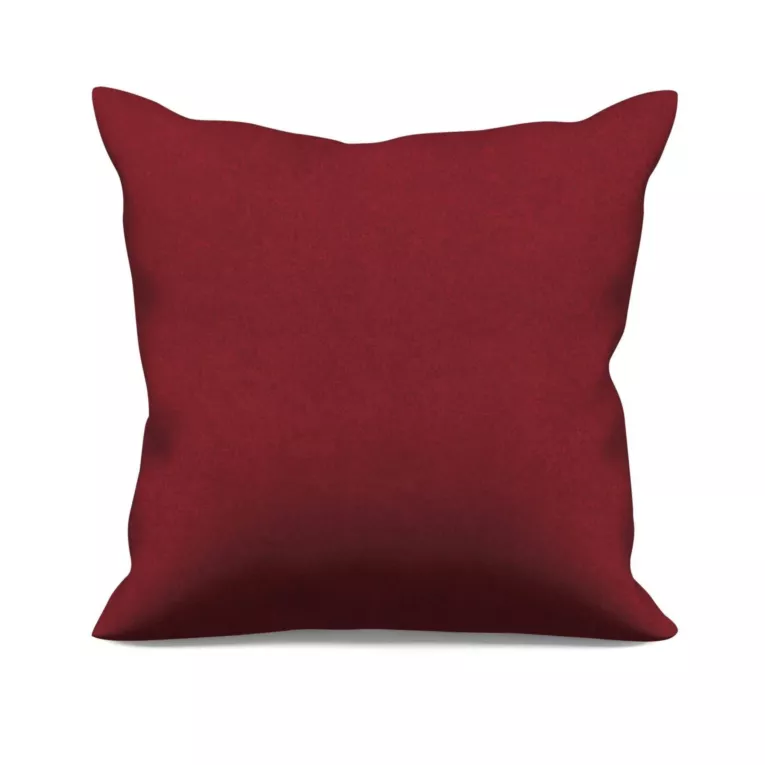 Poszewka szyta ADESSA bordowa z miękkiej tkaniny o welurowej strukturze