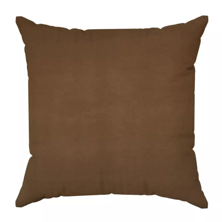 Poszewka szyta DORA - HIT ciemnobrązowa z miękkiej tkaniny o welurowej strukturze