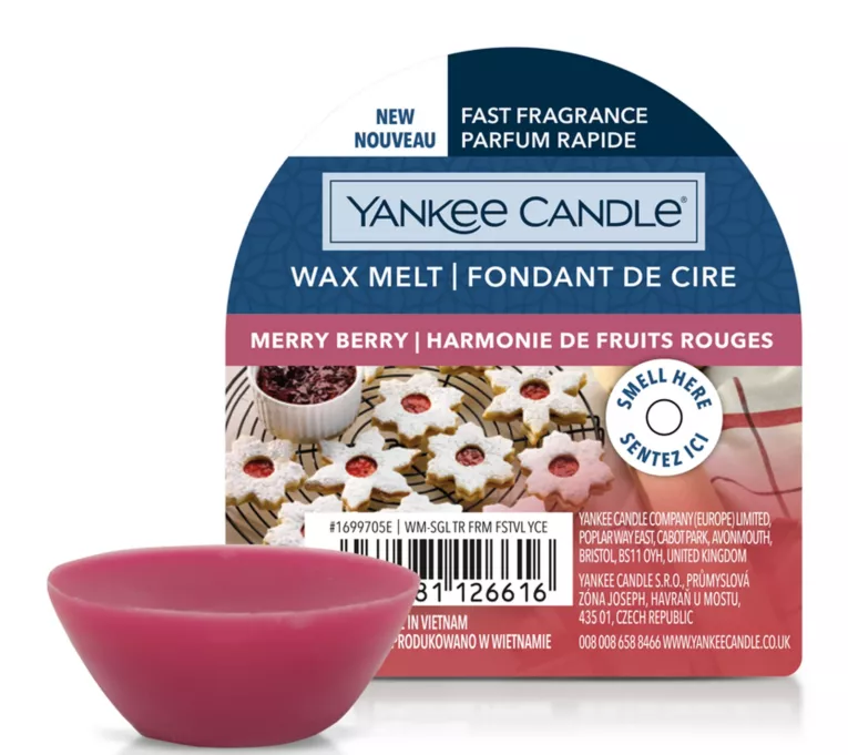 YANKEE CANDLE - Wosk zapachowy do kominka  - Merry Berry