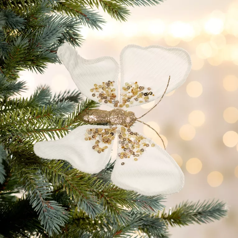 Ozdoba choinkowa MOTYL z błyszczącymi akcentami