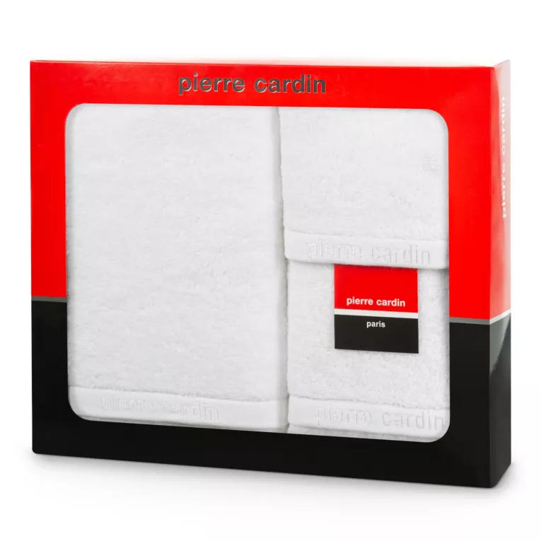 Zestaw ręczników bawełnianych na prezent 3 szt kolor biały 430 g/m2 EVI Pierre Cardin