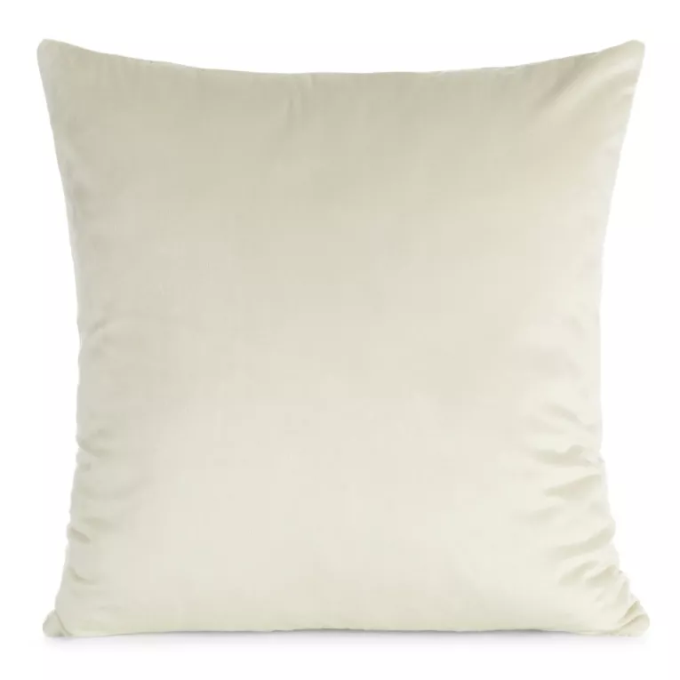 Poszewka na poduszkę 45x45 cm welwetowa, gładka kremowa o delikatnym połysku GAJA 1