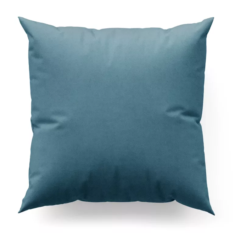 Poszewka szyta ciemnoniebieska z miękkiej tkaniny o welurowej strukturze i wyraźnym splocie