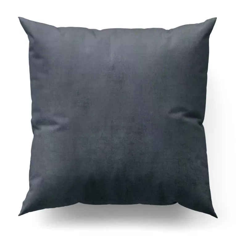 Poszewka szyta ENYA popielata z miękkiej półmatowej tkaniny welwetowej