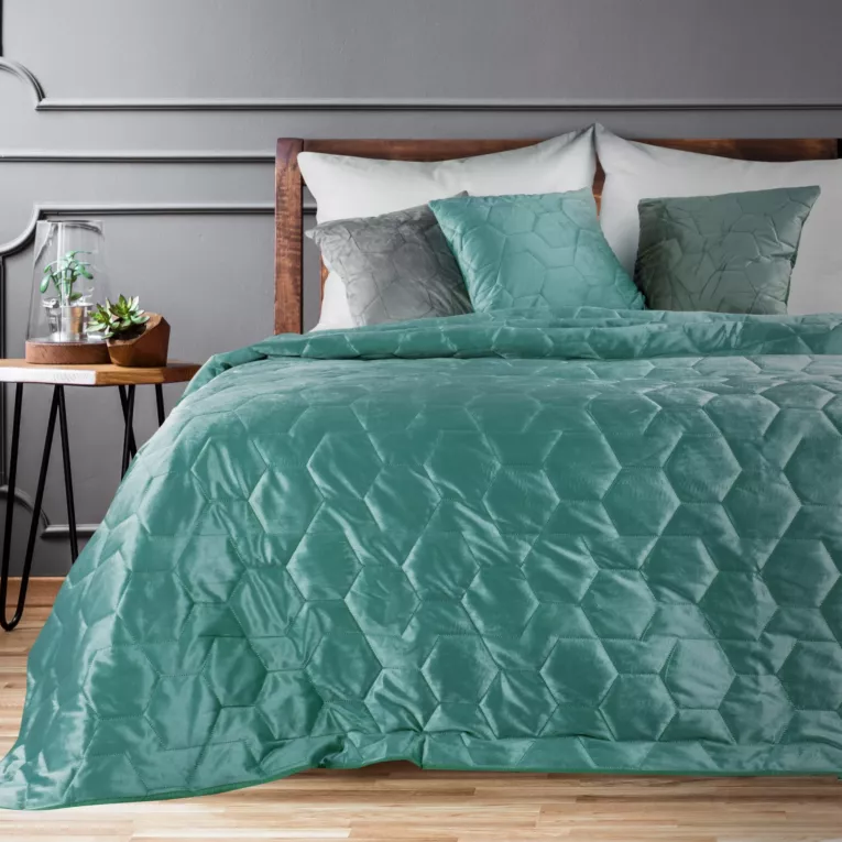 ELLA LINE  Narzuta dwustronna ABBI  z welwetu pikowana metodą hot press